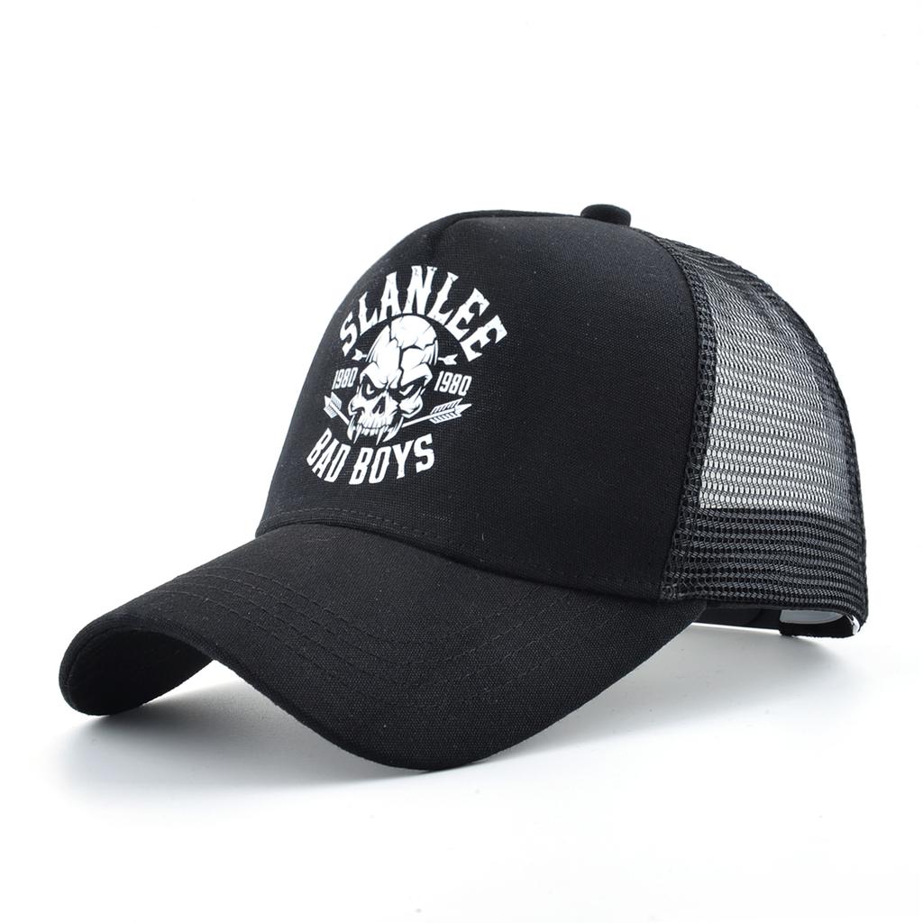 Summer Baseball Cap Outdoor Breathable Mesh Trucker Cap Men Women Printing Skull Snapback Hip Hop Caps Adjustable Visor Cap
