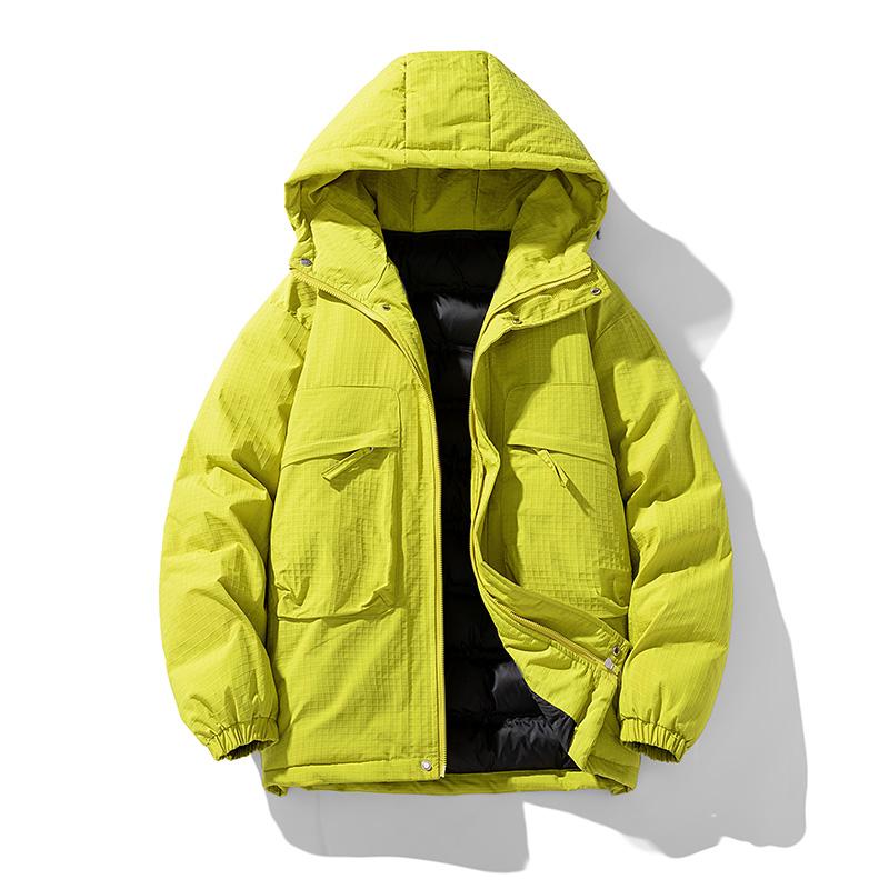 Winter Windproof Cotton Jacket for Men Solid Color Outdoor Hooded Men's Parkas Casual Warm Korean Fashion Men Clothing Designer