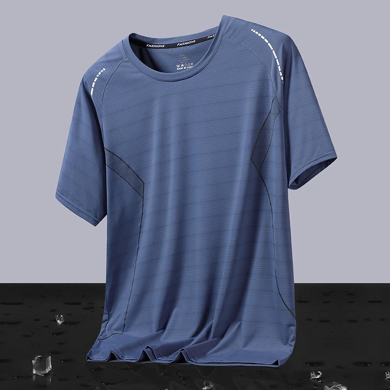 T-shirt Short Sleeved Sports Men's Quick Drying T-shirt Ice Silk Breathable Fitness Suit Casual Loose Fitting T-shirt