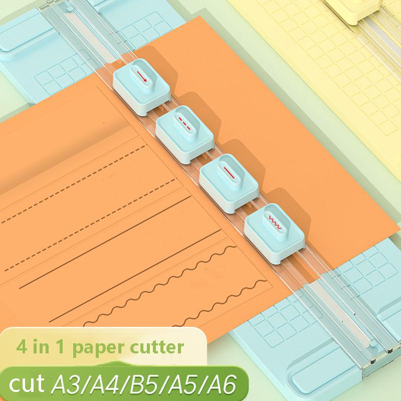 1PC Four-in-one Two-way Paper Cutter Manual Office Paper Cutter Design for Schools Offices and Homes