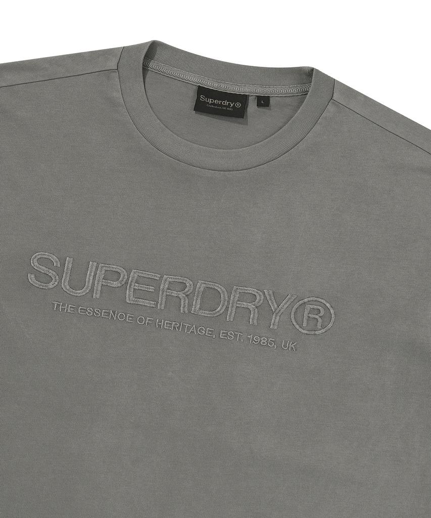 Syupeodeulai Logo Washed Short Sleeve T-Shirt Gray Sduiscq14Gry