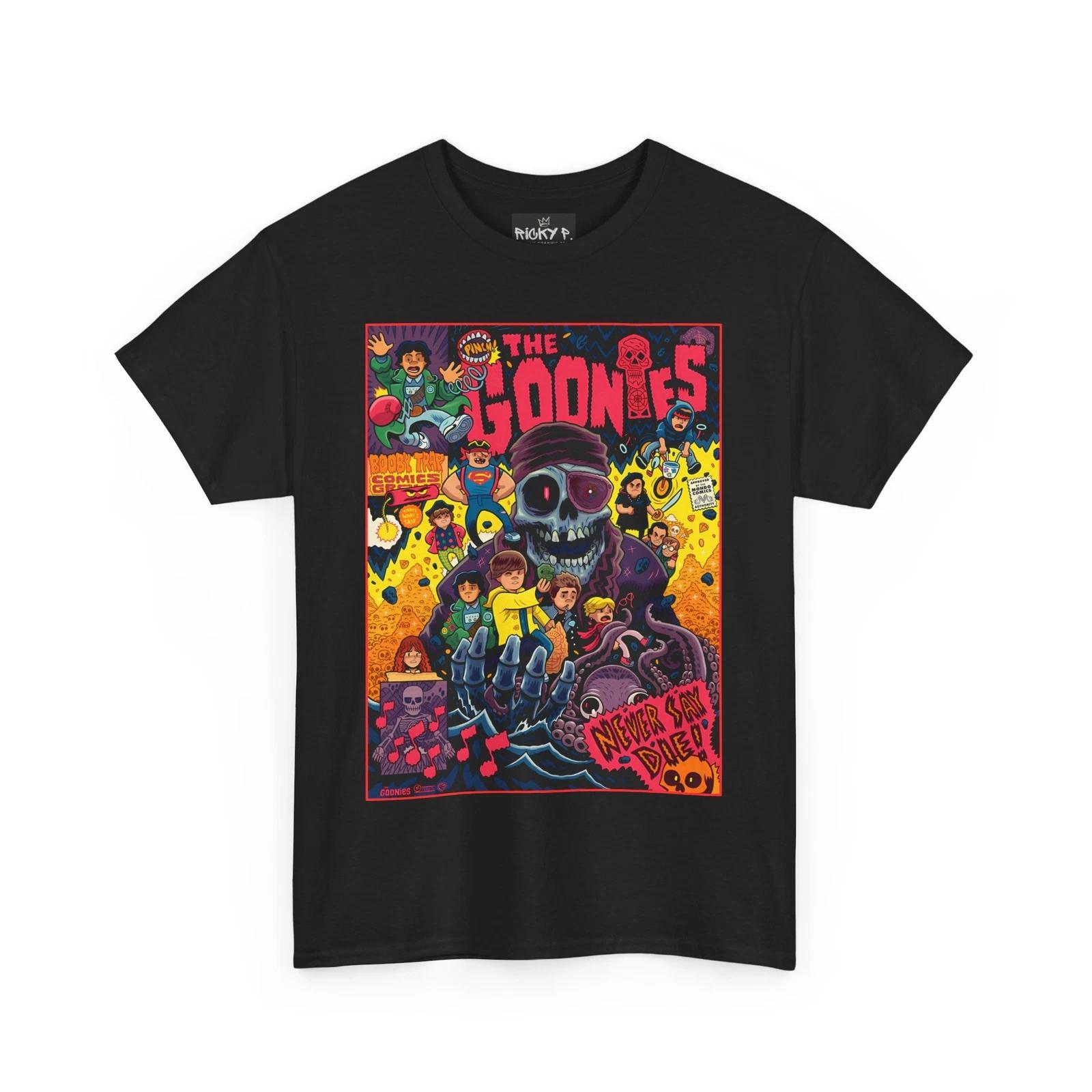 Goonies Movie 100% Cotton T-shirt Mens Tees Top Unisex Heavy Cotton Tee 4XL