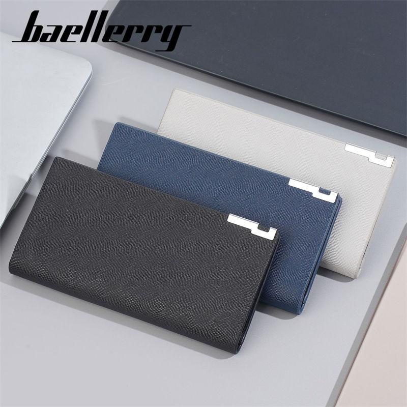 Baellerry Men Long Wallets Vintage Design Business Card Holder Thin Purse GZW
