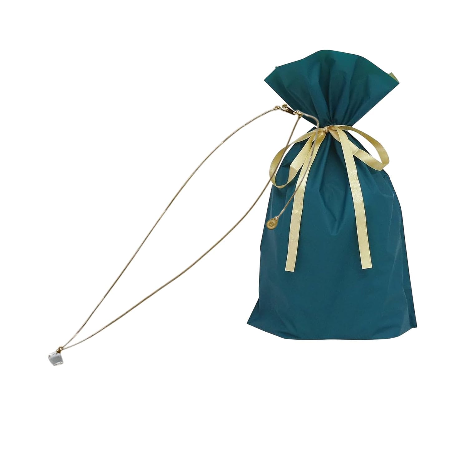 

[Set] 2-piece set (HARIO Lampwork Factory Melty Cube Necklace HAA-MC-001N, Gift Bag with Ribbon)