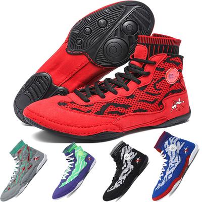 Męskie buty zapaśnicze Sneakersy bokserskie Antypoślizgowe buty do treningu przysiadów Młodzieżowe dzianinowe buty do treningu na siłowni Buty do walki Trenerzy do walki