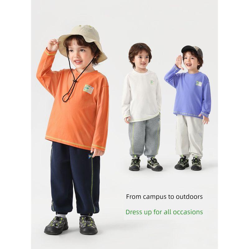 [Right Europe 2026 Spring New Collection Launch] Boys' Long-Sleeve 10A Antibacterial Sweat-Absorbing T-Shirt Baby Children's Clothing Base Layer Shirt
