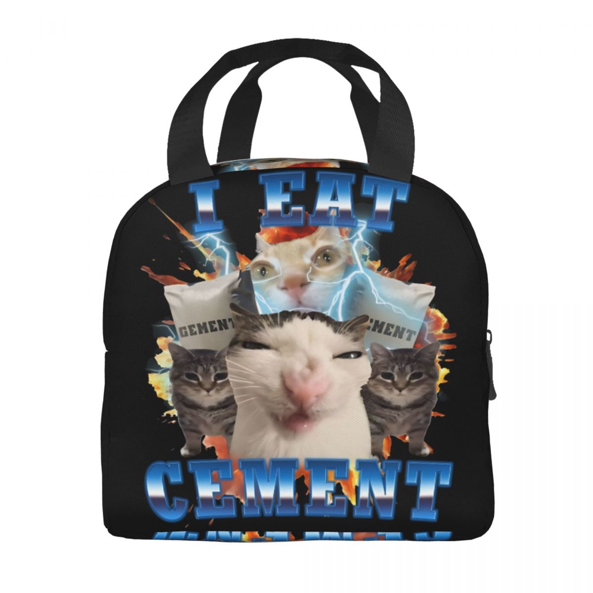 Mulch Funny Cat Meme Thermal Insulated Lunch Bags for Work Portable Food Container Bags Thermal Cooler Lunch Boxes Option 1
