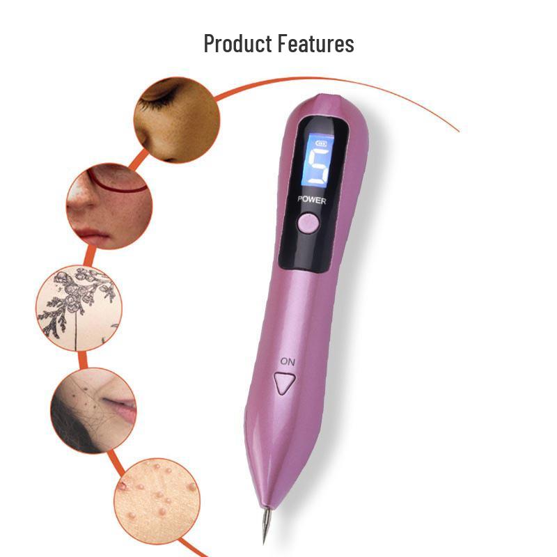 Home Use LCD 9-Speed Mole & Spot Removal Pen - White Beauty Instrument
