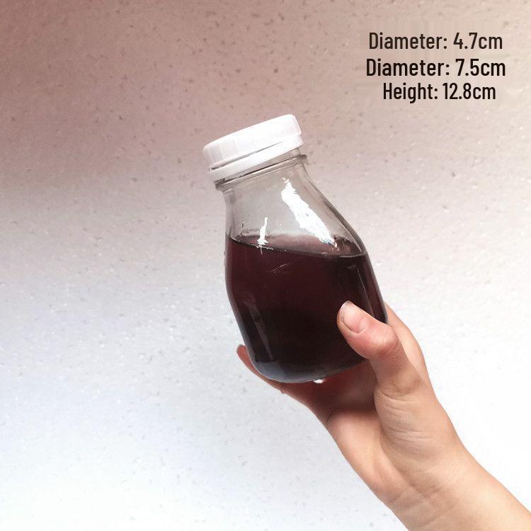 Multi-size Square Glass Bottles for Milk, Yogurt, or Juice - Transparent & Large Capacity