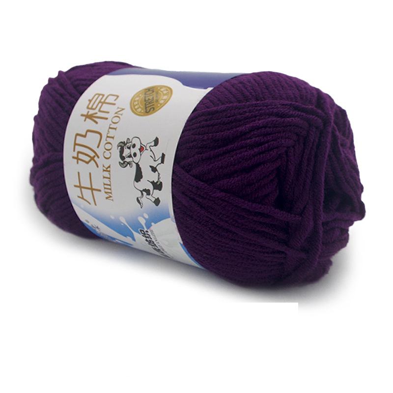 1Pc 50g Crocheting Milk Cotton Yarn Hand Knitting Sweater Blanket Hat Threads Crochet Amigurumi Bag Line 95m
