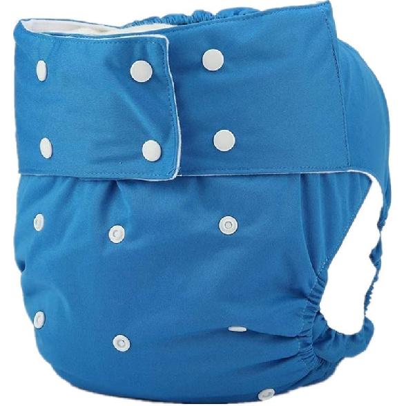 Adult Cloth Diaper Cover Nappy Reusable Washable Adjustable for Disability Incontinence Person (Blue) синий