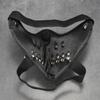Punk Faux Leather Mask,Wind Protector Motorcycle Biker Half Face Mask,Anti Dust Sport Mask Cosplay Halloween Costume