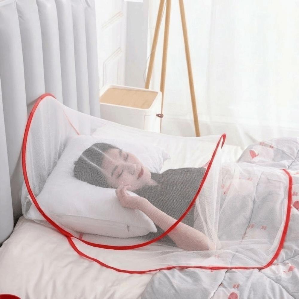 Portable Folding Mosquito Net Breathable Mesh Anti-Mosquito Head Cover Head Mosquito Tent  Travel