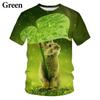 Kids Cute Rabbit 3D Print Short Sleeve T‑Shirt Funny Animal Graphic Tee Summer Daily Outdoor Wear for Boys Girls