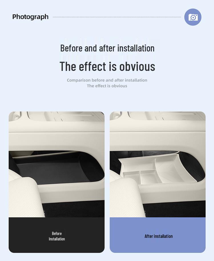Silicone Pad for Li Auto I6 Center Console Box: Adds Lower Compartments for Storage & Interior Decor.