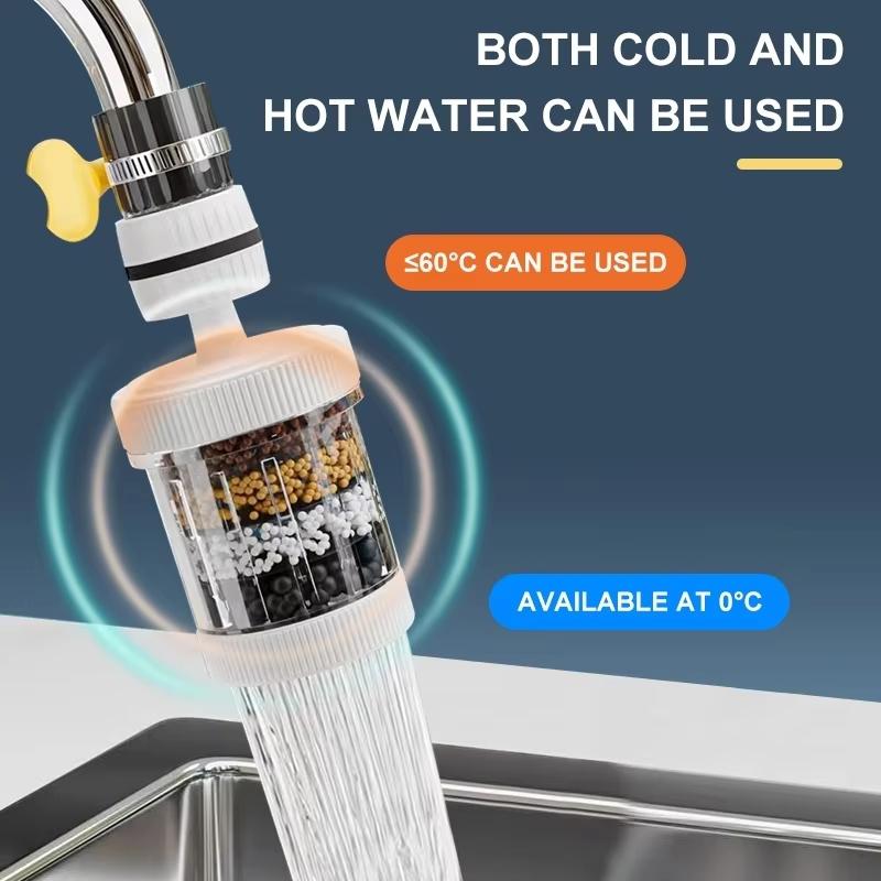 360° Rotation Water Faucet Filter Household Kitchen Faucet Mini Tap Water Clean Purifier Carbon Filter