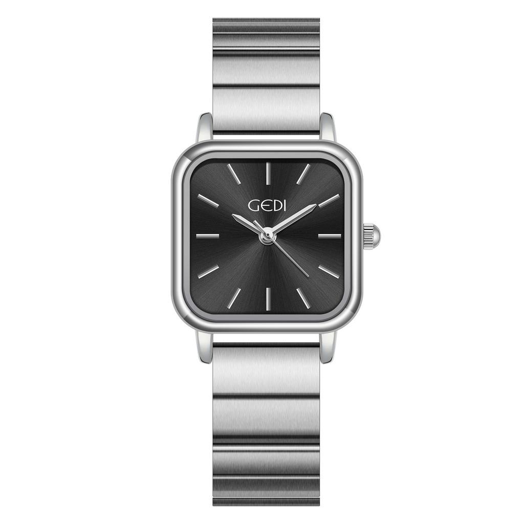 Gadi Elegant Stainless Steel Square Watch For Women With Water Resistance And Quartz Movement