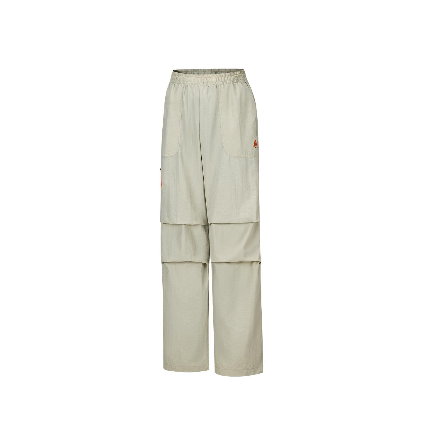 Anta Outdoors Woven Sports Long Pants Summer Casual Pants Women bottoms Dune-Gray 962626501-6 S