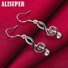 925 Sterling Silver Musical Note Earrings Jewelry