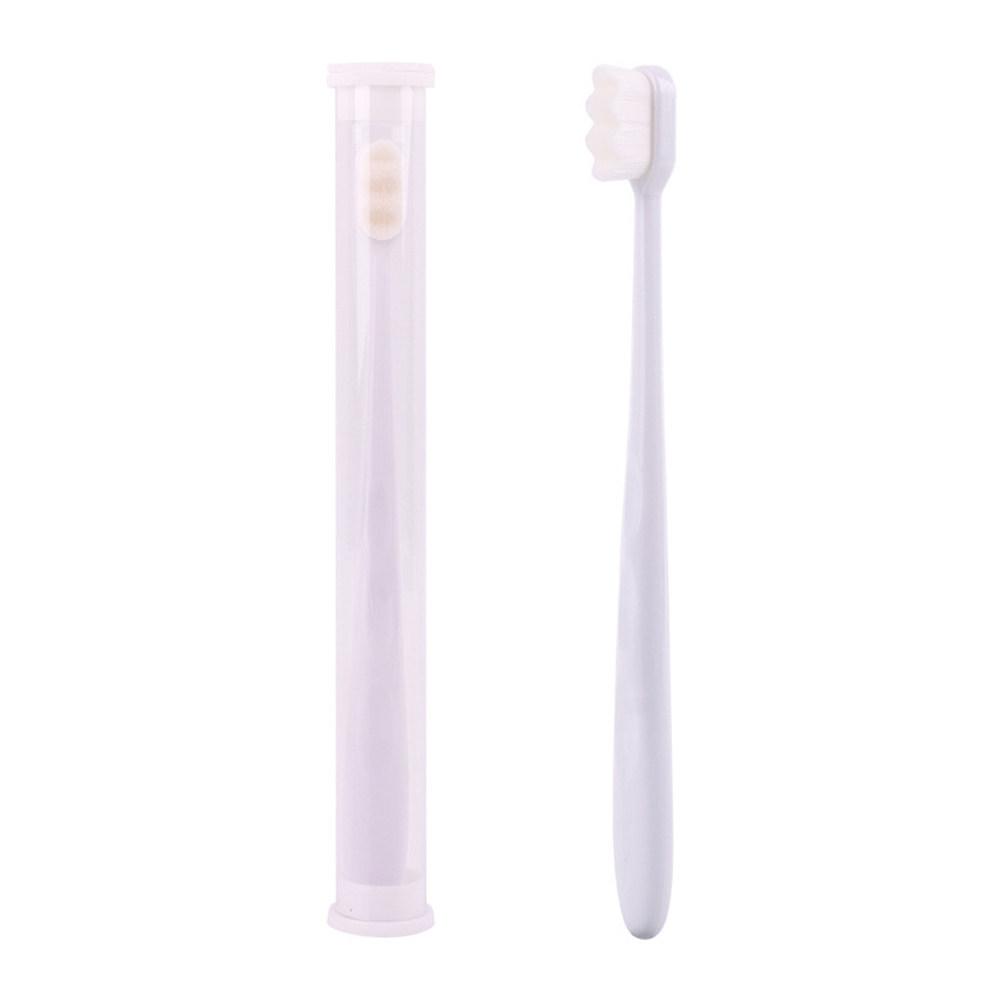 Soft Bristle Toothbrush Black Hair Black Handle Long Handle Oral Care Tool Ergonomic Anti-Slip Teeth Cleaning Micro-Nano Oral