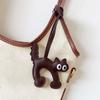 PU Leather Cartoon Keychain Dog Bag Pendant Multi-color PU Leather Cat Hanger  Women