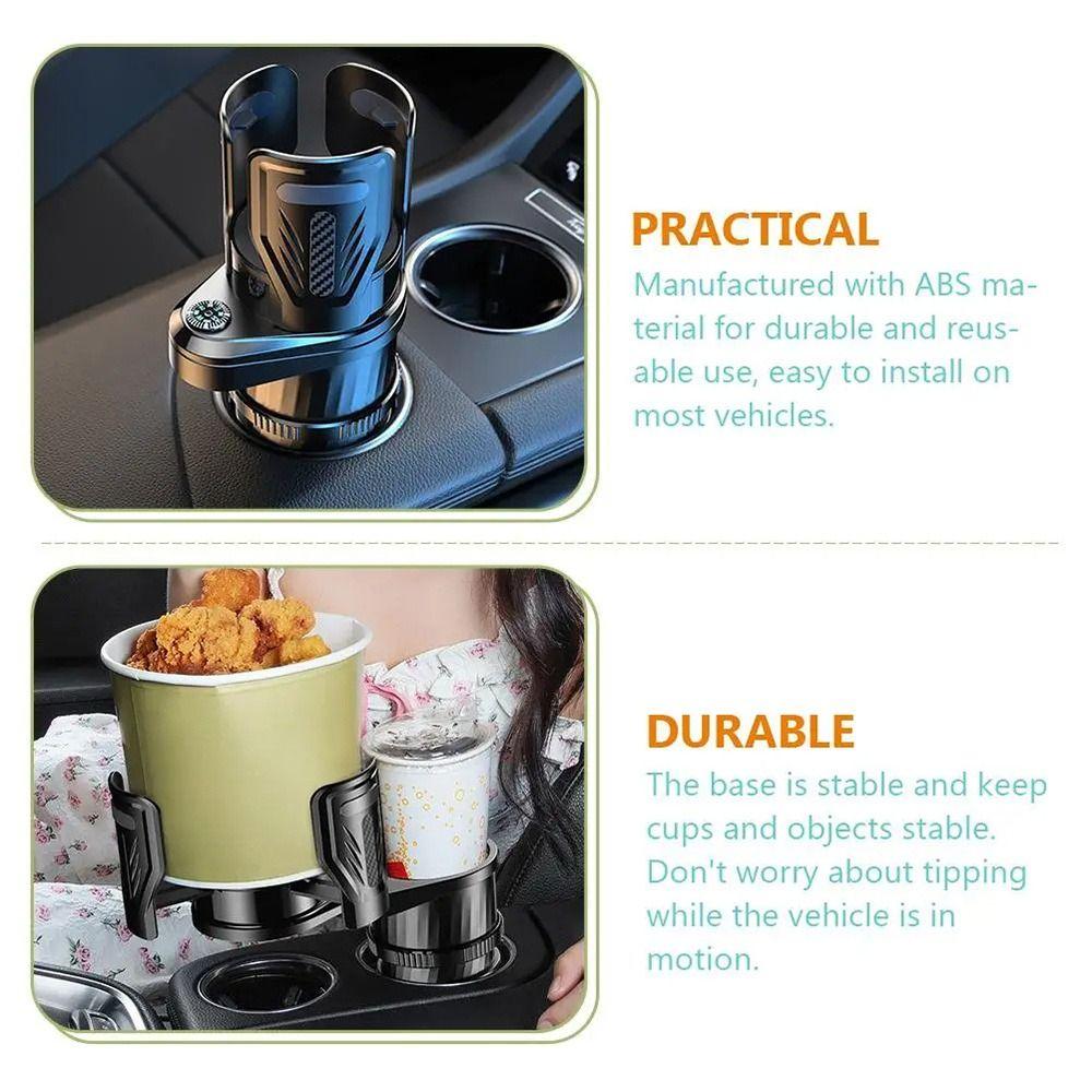 Non-Slip Car Cup Holder With Compass Auto Styling Supplies Vehicle Water Cups Bracket  Car Interior
