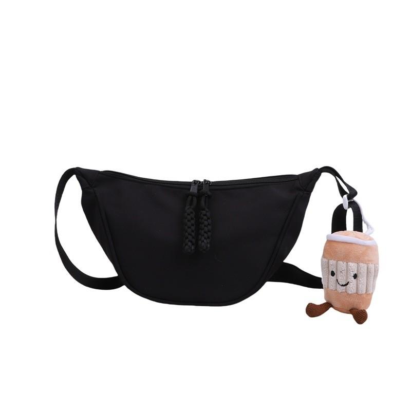 Nylon Duffle Bag For Women Lightweight Casual Singlecompartment With Zipper For Daily Use