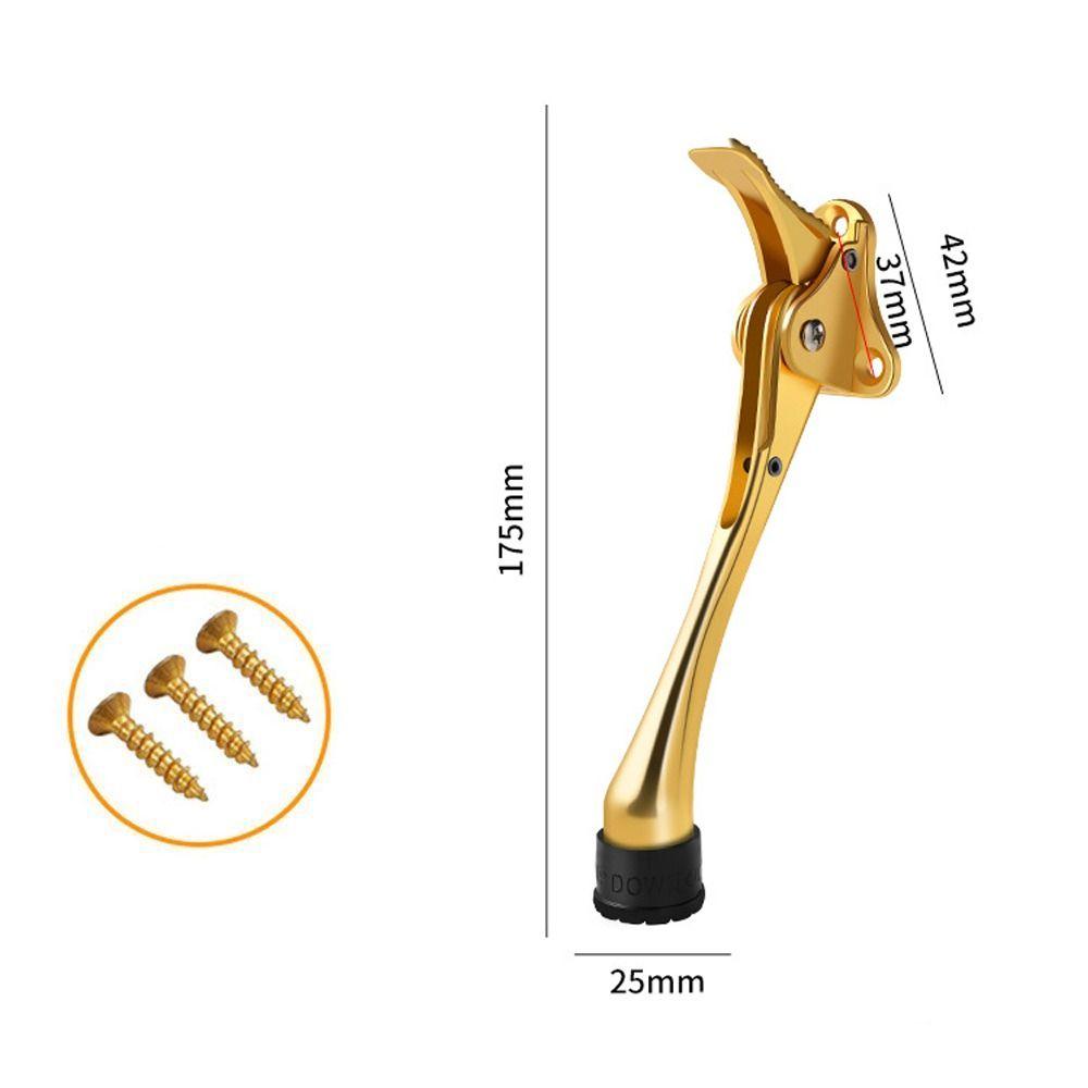 New Zinc Alloy Kick Down Door Stopper Self Adhesive Easy Pedal Door Stopper Hardware Anti Collision Floor Holder Door