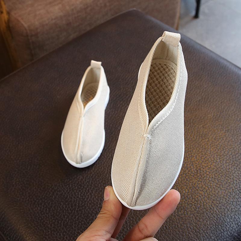 

Boys Hanfu Shoes Chinese Ethnic Canvas Shoes Slipon Soft Breathable Martial Arts Sports Shoes For Children Casual Espadrilles 25