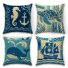 Nautical Parties And Marine Digital Printing Pillow Cover Short Plush Suitable Living Rooms Bedrooms Sofas Throw Cushion Cover
