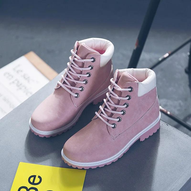 Fashion Autumn Winter Boots Women High Top Boots Platform Ladies Ankle Booties Comfortable Woman Shoes Casual Female Mid Calf Botas