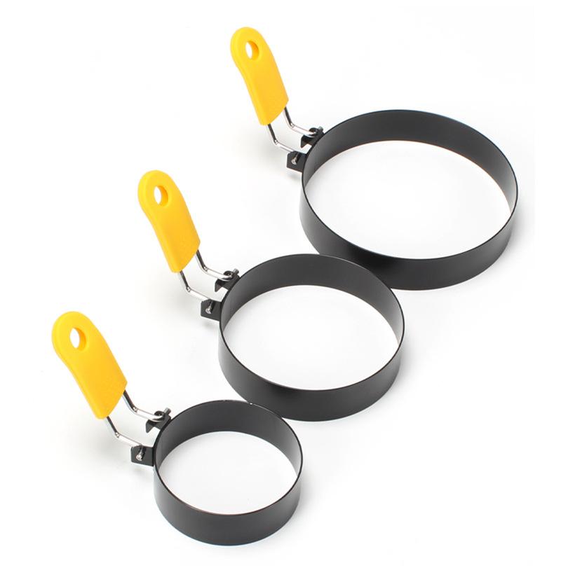 Pro Round Pancake Mold with Egg Ring Nonstick Stainless Steel Breakfast Maker Tool for Crepes Home & Commercial Use Cooking Mold