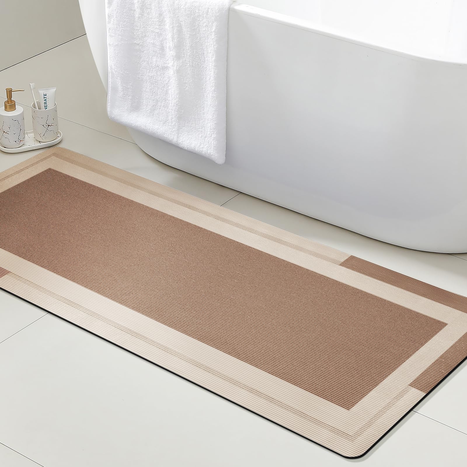 Badkamer Runner Kleed met Antislip Rubberen Achterkant Sneldrogend Ultrazuigende Badmat Machinewasbaar Vloerkleden Huisdecoratie 40X120CM(1.3X3.9FT