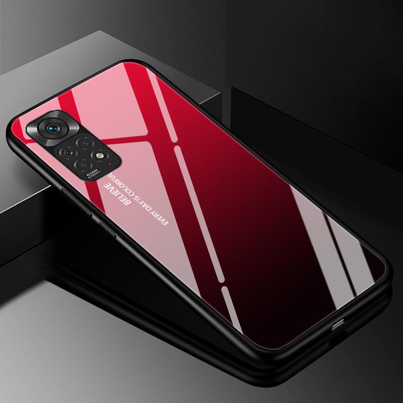 Für Redmi Note 11 Hüllen Note 11S Hartglas-Rückseite Für Xiaomi Redmi Note 11 12 13 Pro Plus 5G Hülle Funda Note11 S