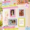 Personalisierter Kühlschrankmagnet mit Foto, Personalisierter Bildmagnet, Niedliche Wohnküchen-Dekoration, Angepasster Kühlschrankmagnet,