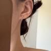 Elegant Blue Star Cubic Zirconia Cartilage Stud Earrings for Women - Simple, Fashionable, Versatile Winter New Arrival