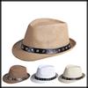 White Fang Straw Retro Design with Simple and Stylish for CZA310 Men's Hat, Studs, Summer, (Coffee)