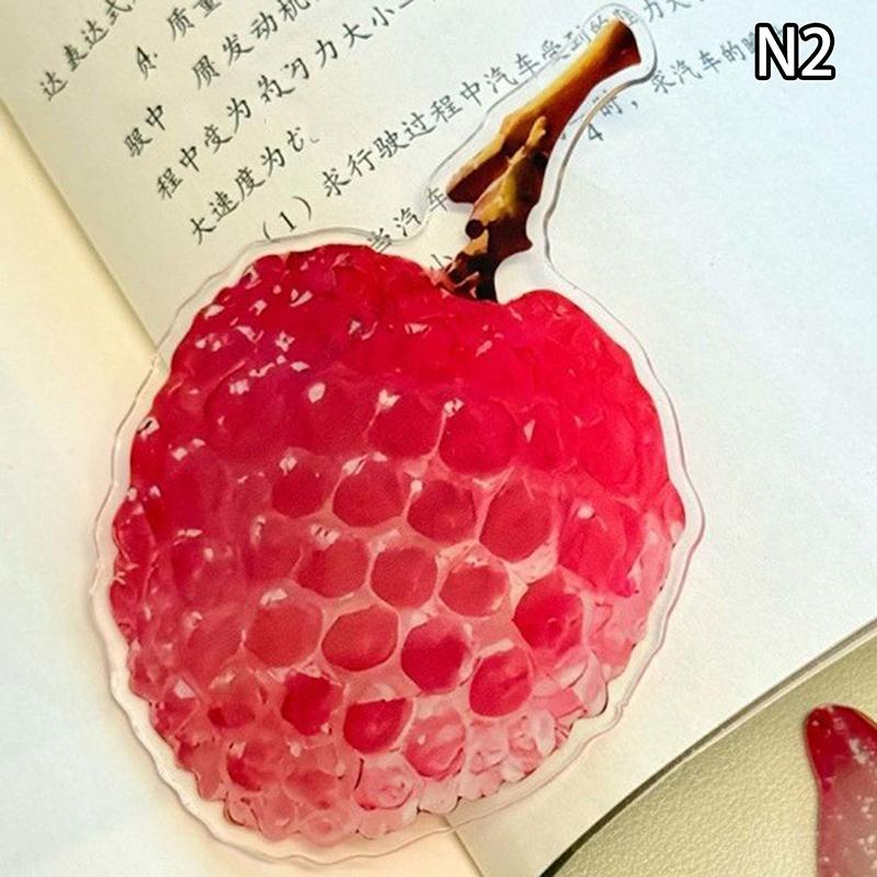 Creative Fruit Slice Bookmark With Simulation Funny Design Sense For Ins Fixed Book Photography Cartoon Cute Note Bookmark