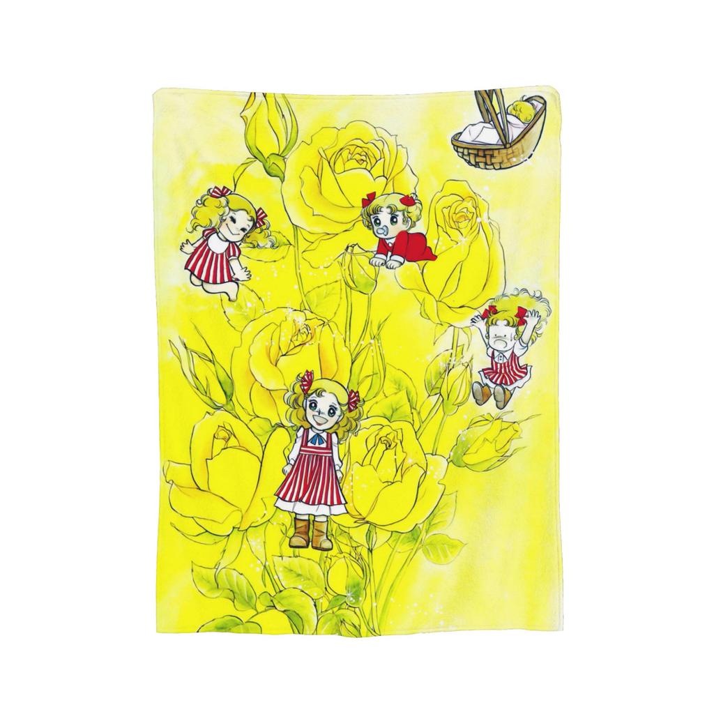 Candy Candy Manga Decke Korallenfleece Plüsch Sommer Atmungsaktiv Super Weich Überwurfdecken für Bettwäsche Reise Steppdecke
