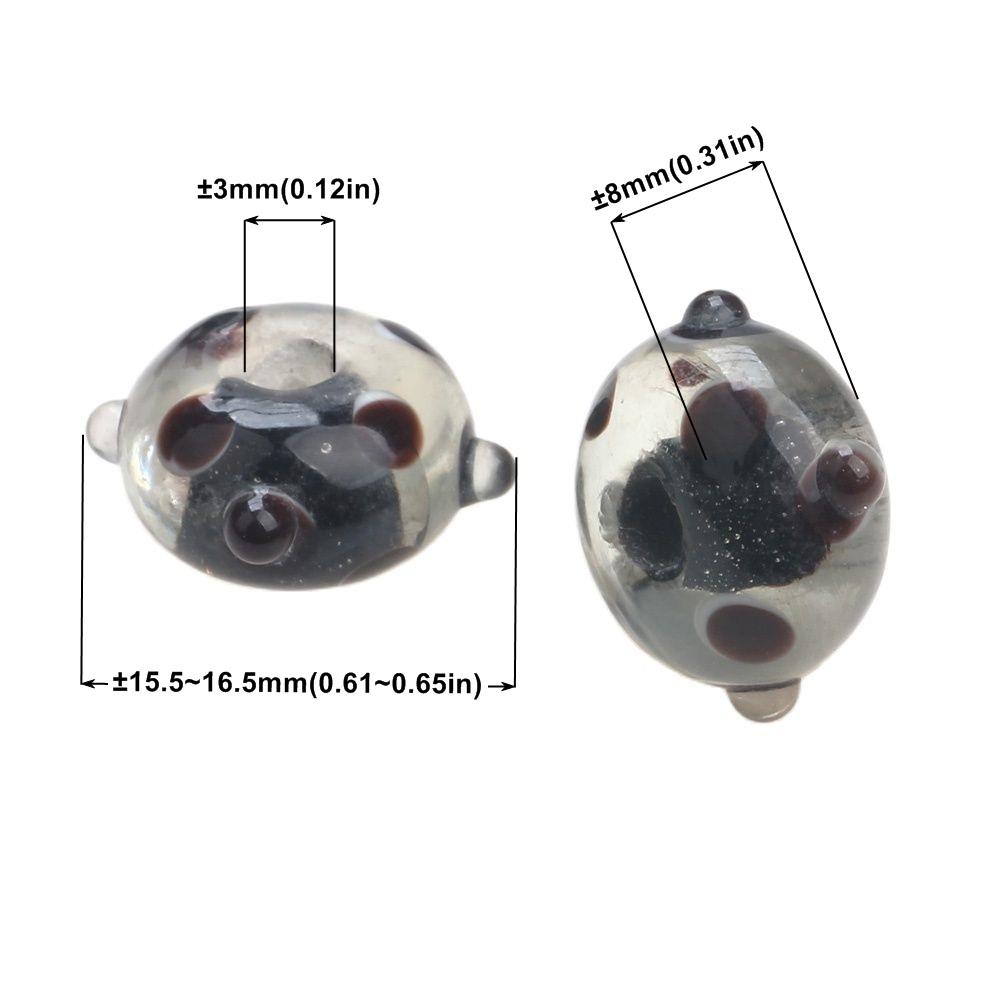 Black Color Series 2/4/6PCS/LOT Mixed Style Handmade Lampwork Glass Beads For Crafts Charm Bracelets/Earring DIY Jewelry Making