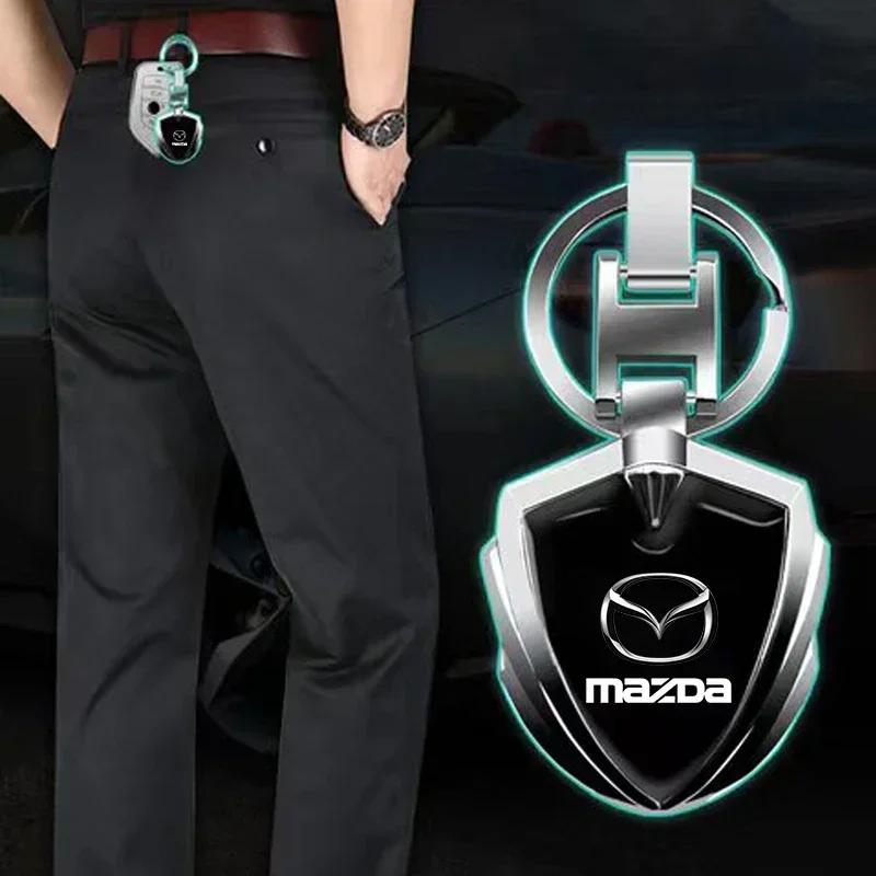 Car Styling Keychain Key 3D Metal Chain Ring Key Holder Styling For Mazda 2 3 4 5 6 7 8 ATENZA Axela 6 323 626 RX8 CX6 CX5 CX4