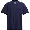 Organic Cotton Ribbed Collar Solid Color Short Sleeve Classic Polo Shirt With Carriage Pattern Men Tops Navy CT025-B5H