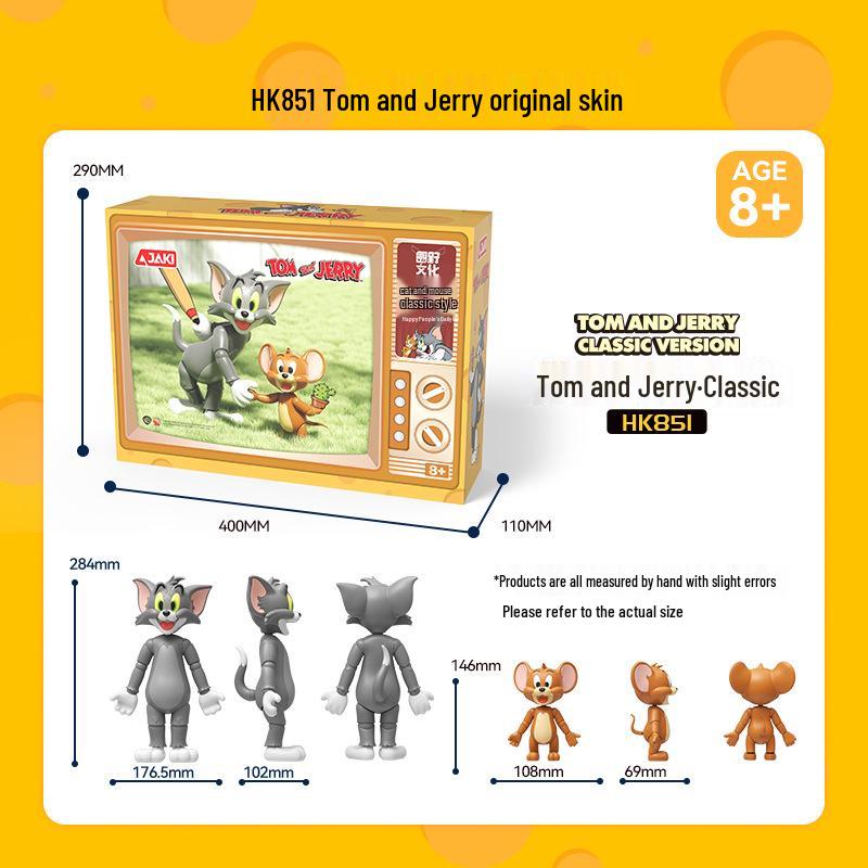 JAKI 852 Building Blocks: TOM and JERRY Conductor Creative Ornament Figure Gift