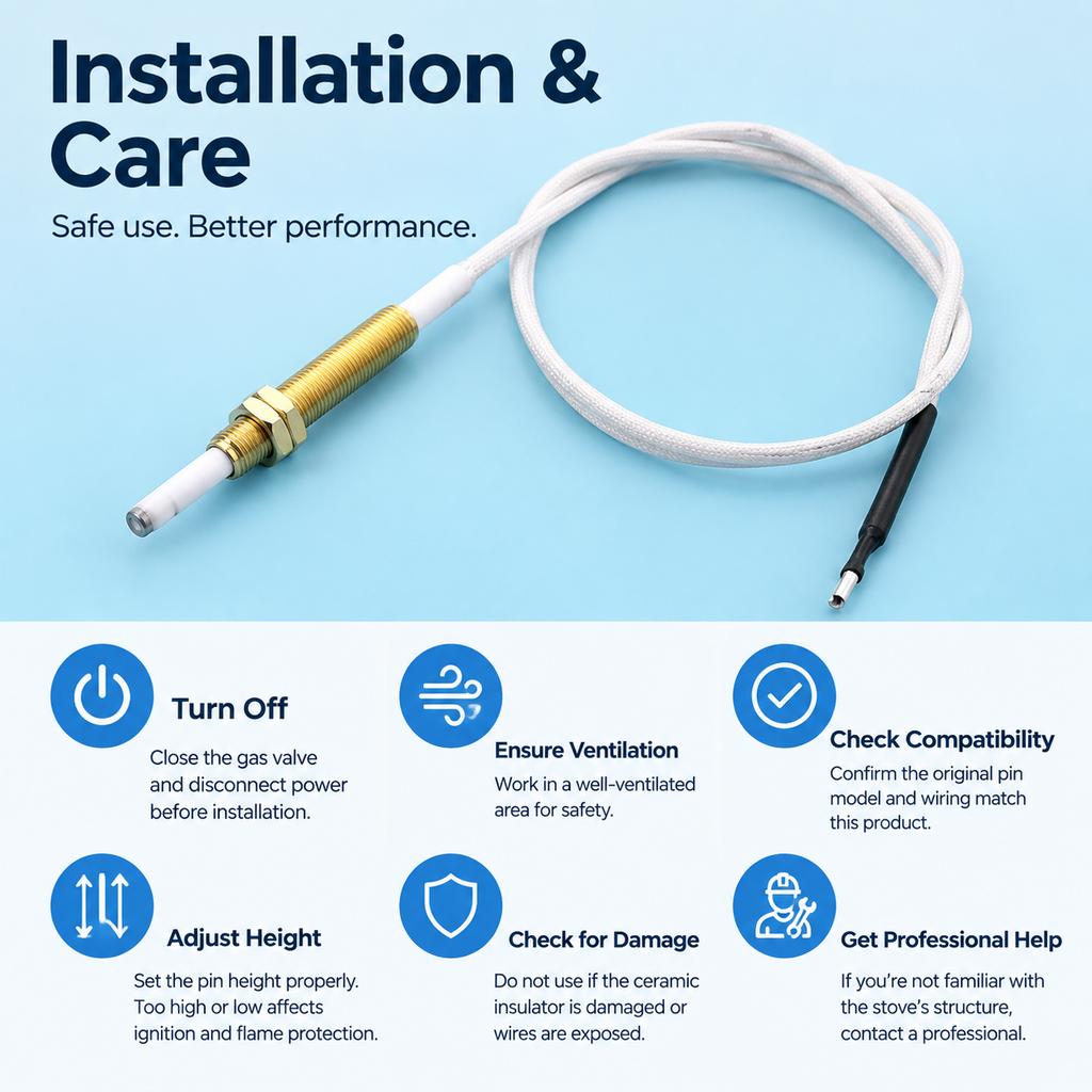 Universal Gas Stove Igniter with Copper Probe for Repair