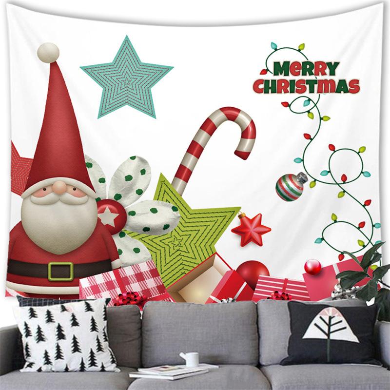 Merry Christmas Cartoon Snowman Cross-border Supply Tapestry Wall Hanging Blanket