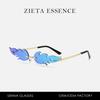 Flame Frameless Sunglasses Party Sunglasses Feather Sunglasses Metal