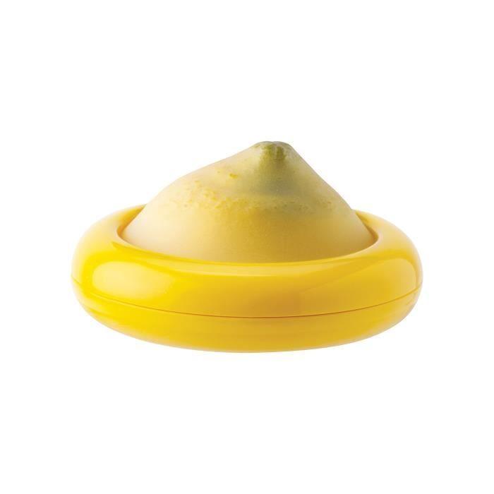 Conservateur - Non spécifié - Citron - Plastique - Silicone alimentaire - Compatible lave-vaisselle