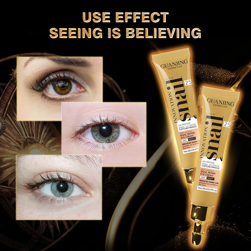 Snail Eye Cream for Dark Circles Fine Lines Moisturizing Lightening Nourishing Eye Treatment