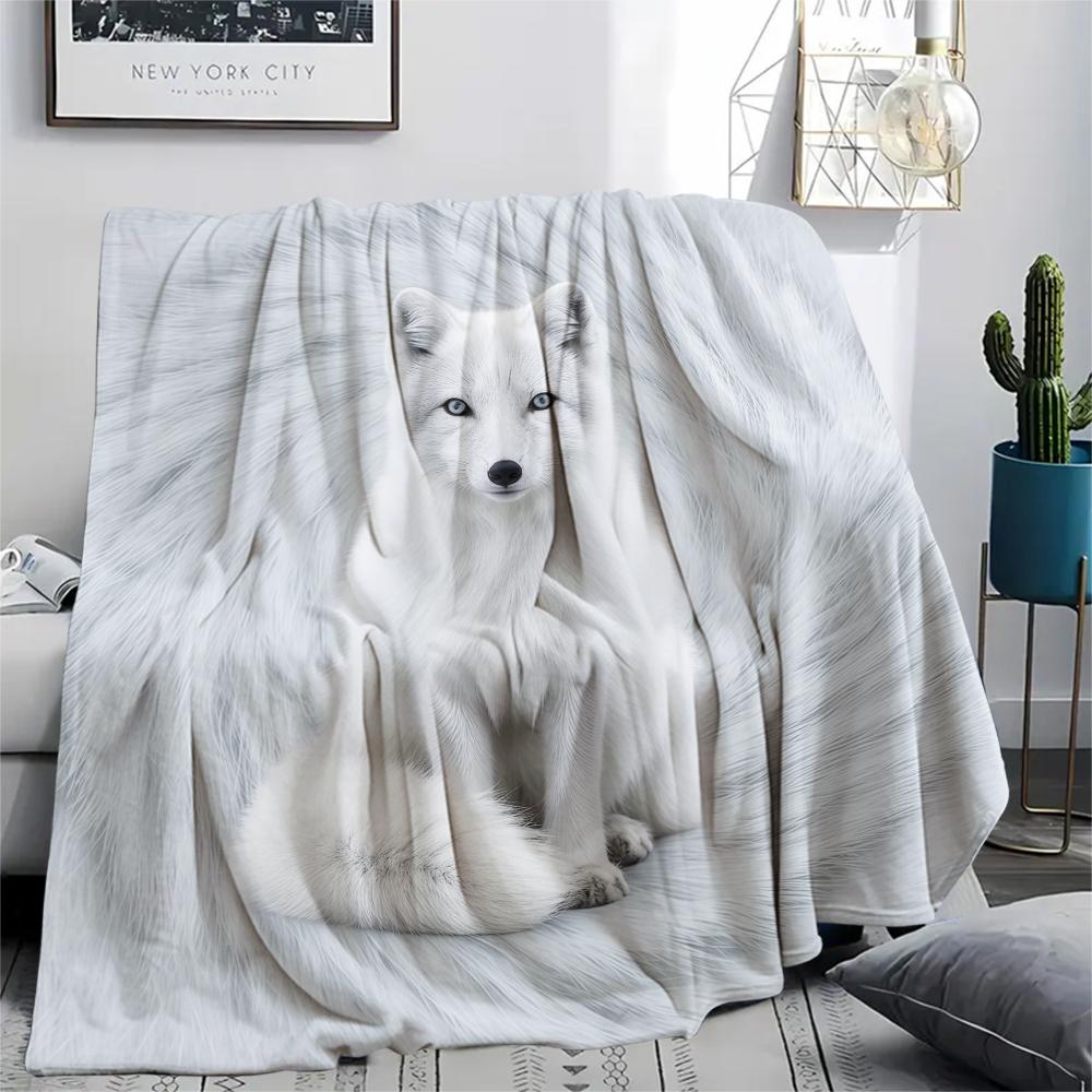 1Pc Cartoon Print Flannel Blanket, High Quality Comfortable for All Seasons, Home Decor, Warmth and Comfort, Perfect for Christmas Birthday Gift