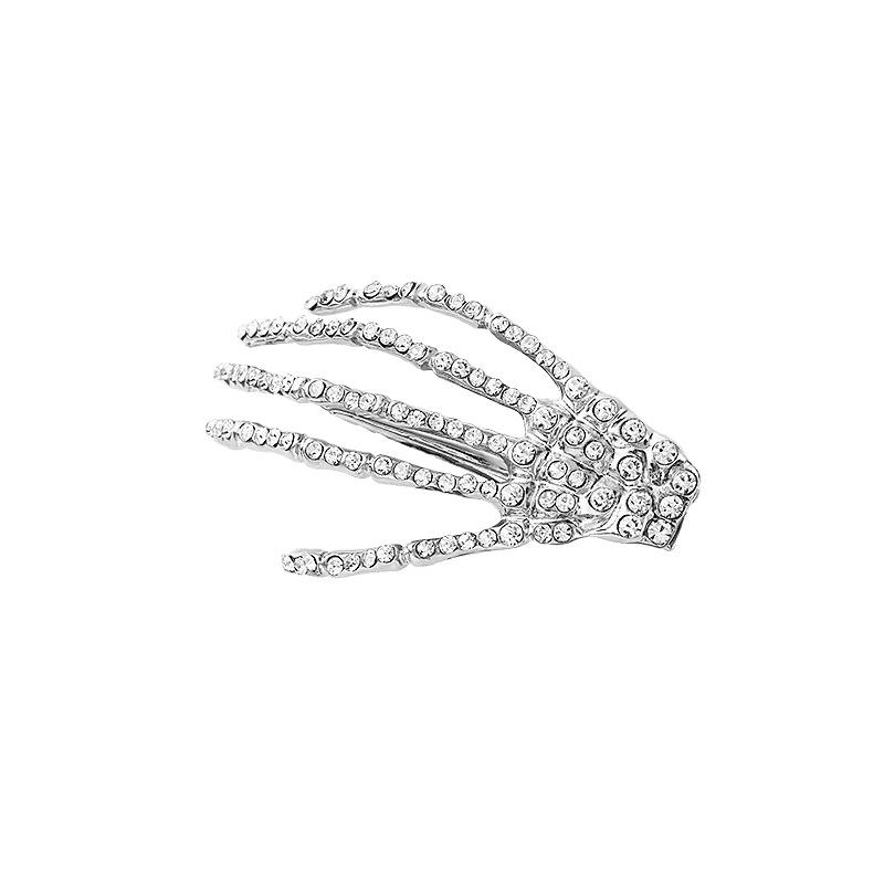 

1Pc Skull Claw Skeleton Hand Hair Clip Women Hair Accessories Hairpin срібний